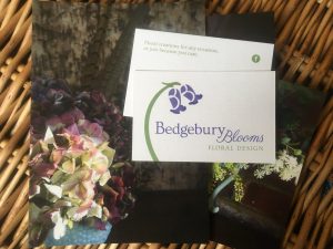 Bedgebury Blooms business cards and postcards