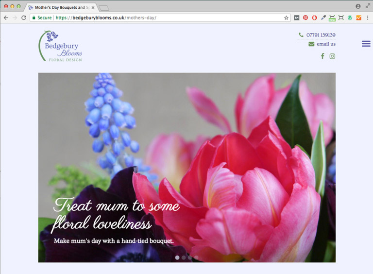 An example page from Bedgeburyblooms.co.uk